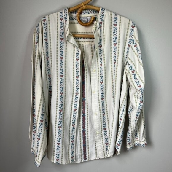 Vintage Blair Heart Cottagecore Button Down Women's Medium - Picture 3 of 4